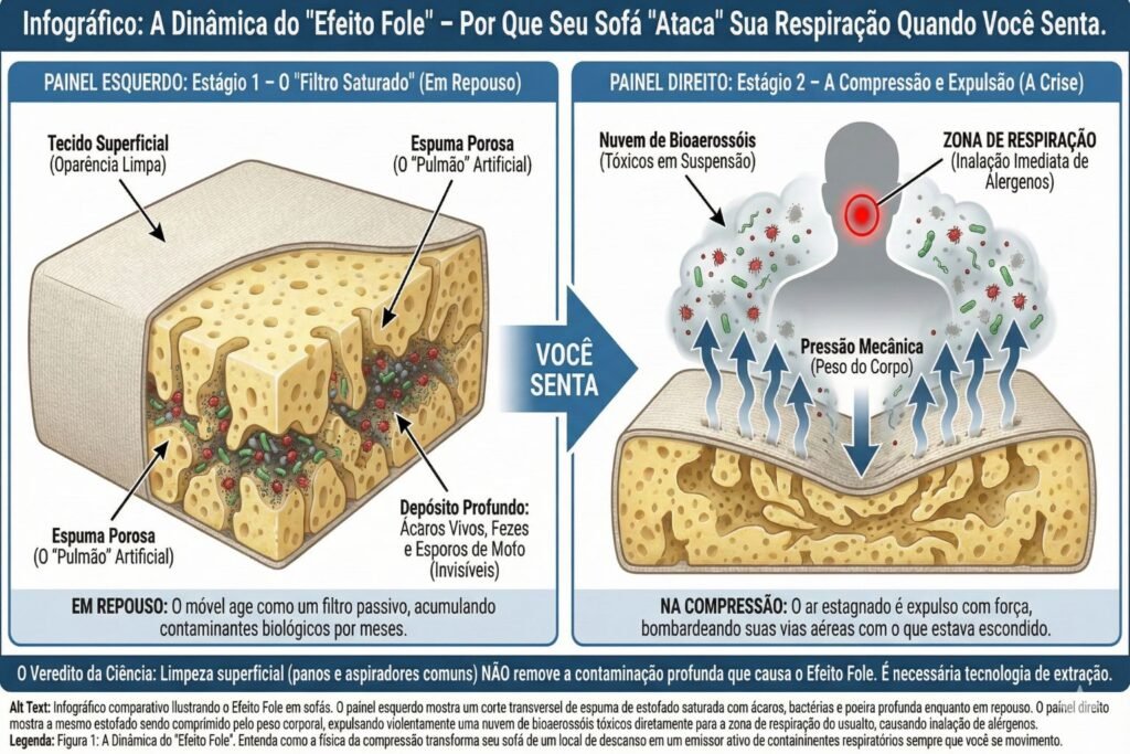 Como Eliminar Ácaros do Sofá O Inimigo Invisível: Por Que Sua Casa "Limpa" Pode Estar Destruindo Sua Imunidade (E Como Resolver) 1 A Dinamica do Efeito Fole Por Que Seu Sofa Ataca Sua Respiracao Quando Voce Senta universo do bem estar